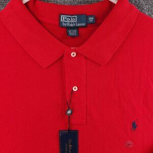 NWT Polo Ralph Lauren Red Polo Shirt 3XB Big Short Sleeve Cystic Fibrosis Found.